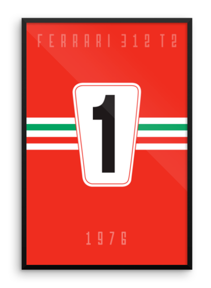 Unframed 1976 Ferrari Tribute Poster – Boston Racers Motor Gear